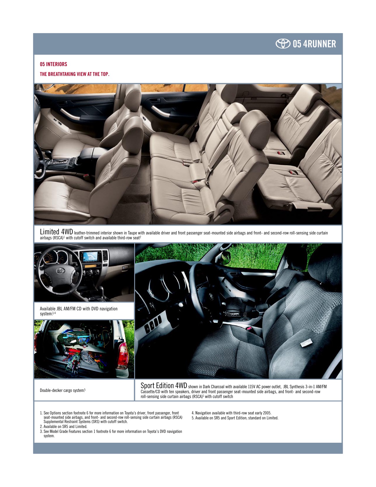 2005 Toyota 4Runner Brochure Page 3